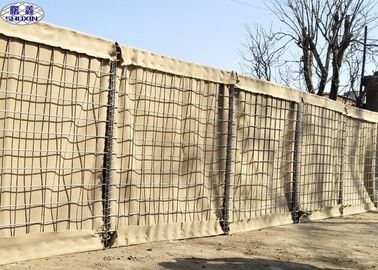 Pertahanan Angkatan Darat Hesco Barrier, Mesh Gabion Box Wall 4.0 Mm Spring Wire