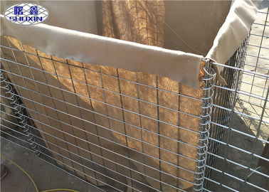 Stackable Flood Contro Mempertahankan Dinding Bahan Besi Wire Carbon Steel Rendah