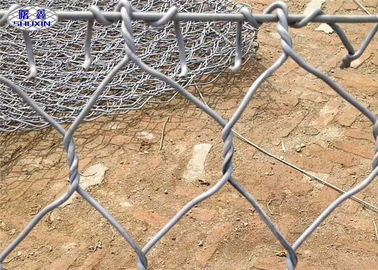 Zinc Coated Weave Wire Mesh Mempertahankan Dinding Untuk Proyek Creek Slope