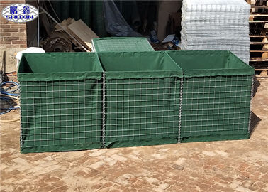 Green HDP Galvanized Military Hesco Barriers untuk Fortifikasi Sementara