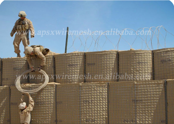 Welded Military Mil 7 Defensive Barrier Army Hesco Wall Untuk Perlindungan Banjir