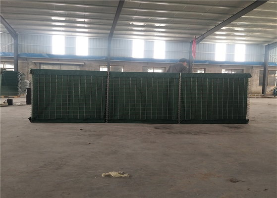 Pemerintah Hesco Sandbags Military Wall Gabion Box, Wire Mesh yang Disesuaikan