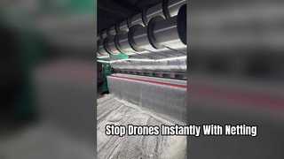 Jaring Anti Drone – Jaring Pertahanan Drone Poliester Tanpa Simpul Putih (Jaring 50x50mm, Kabel 3mm)