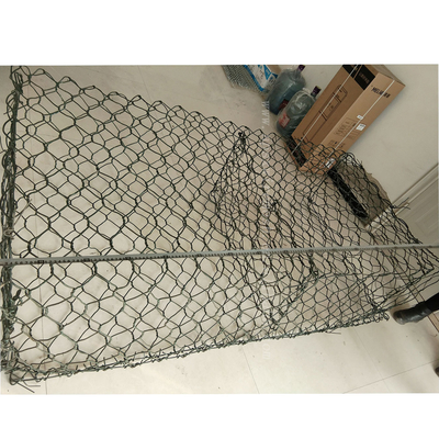 Tugas Berat 8x10cm Pvc Coated Gabion Baskets Hexagonal Wire Mesh Untuk Penahan