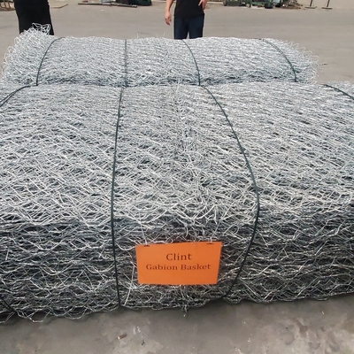 4x1x1m Hot Dipped Galvanized Galfan Gabion Baskets Double Twisted 3.0mm