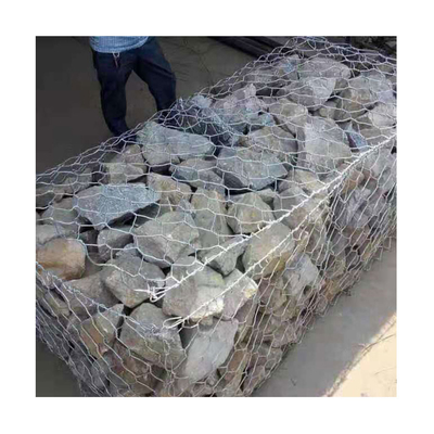 Standar Kontrol Erosi Perlindungan Sungai Keranjang Gabion Galvanis 2x1x1m