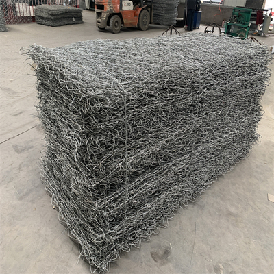 SGS Anti korosi Hexagonal Wire Gabion Basket Pagar Kandang Logam Untuk Batuan