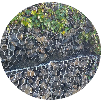 Kontrol Erosi Hexagonal Heavy Zinc Gabion Wall Cages Untuk Dinding Penahan