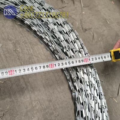 Cross Type Stainless Steel BTO 22 Razor Barbed Wire for Military Anti-Climb Fence