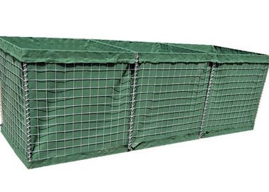 Kotak Gabion Wire Mesh Baja Karbon Rendah Sistem penghalang HESCO Untuk Dinding Keamanan Dan Pertahanan