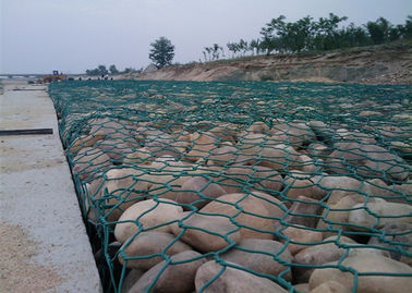 2m X 1m X 1m Mudah Dipasang Kawat Kotak Gabion Diameter 2.7mm