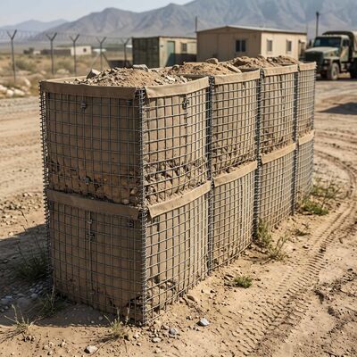 Defensive Barrier | Welded Gabion Barrier Wall for Military & Flood Control
