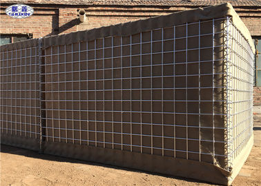 Spiral Wire Bergabung dengan Pasir Diisi Keamanan Perimeter Militer Hesco Barrier Wall Homemade Protection