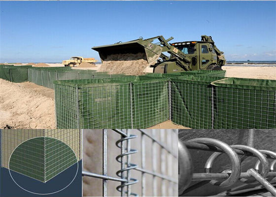 ISO COC Galvanized Defensive Barrier Welded Gabion Baskets Untuk Revetment Peralatan