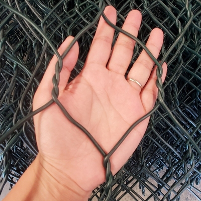 Dinding Penahan Keranjang Gabion Mesh Tenun Galvanis Untuk Dinding Konstruksi