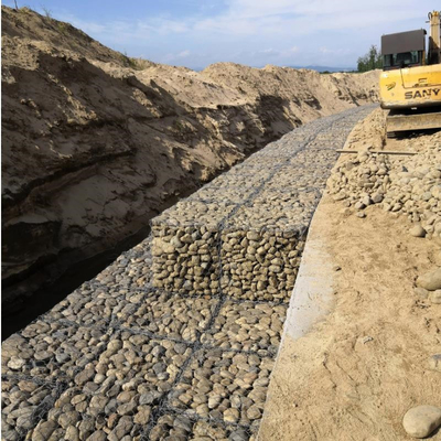 Keranjang Gabion Galvanis 27mm Untuk Perlindungan Sungai