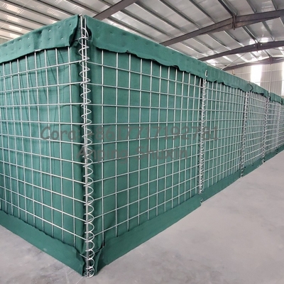 Keamanan Baja Perlindungan Mesh Gabion Kotak Pertahanan Penghalang Galvanis Gabion Pasir Pengisian Tembok