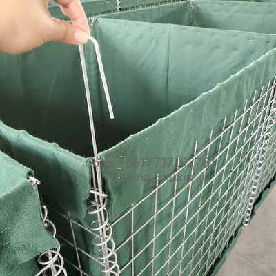 Keamanan Baja Perlindungan Mesh Gabion Kotak Pertahanan Penghalang Galvanis Gabion Pasir Pengisian Tembok