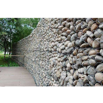 PVC Coated Retaining Wall Gabion Baskets Box Anticorrosive Berbagai Spesifikasi