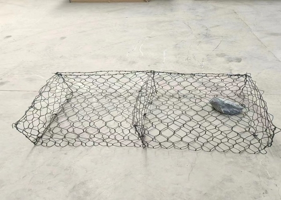 Hot Dip Galvanized Gabion Box 2*1*1 Lubang Ukuran 80*100 Diameter 2,7mm