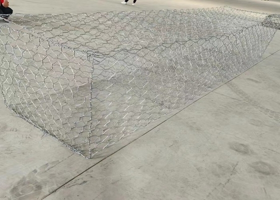 Hot Dip Galvanized Gabion Box 2*1*1 Lubang Ukuran 80*100 Diameter 2,7mm