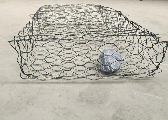 Hot Dip Galvanized Gabion Box 2*1*1 Lubang Ukuran 80*100 Diameter 2,7mm