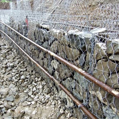 2x1x1m Batu Gabion Basket 8 * 10cm Hexagon Lubang