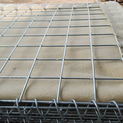 Militer 4-6mm Ukuran Disesuaikan Galvanized Pertahanan Penghalang Galfan Geotextile Kain Untuk Banjir Contro