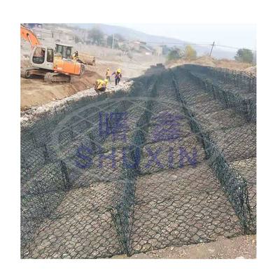 Weave Gabion Supporting Walls 4*1*1m Woven Gabion Basket Stone Cage Taman Pagar Harga