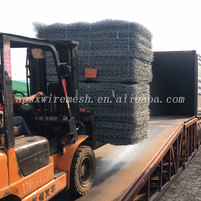 Weave Gabion Supporting Walls 4*1*1m Woven Gabion Basket Stone Cage Taman Pagar Harga