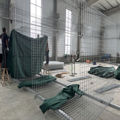 Hot Galvanized Tinggi Kekuatan Tarikan Galfan Pertahanan Barrier Blast Wall