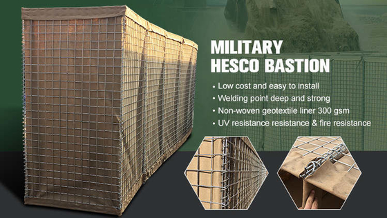 Hot Galvanized Tinggi Kekuatan Tarikan Galfan Pertahanan Barrier Blast Wall
