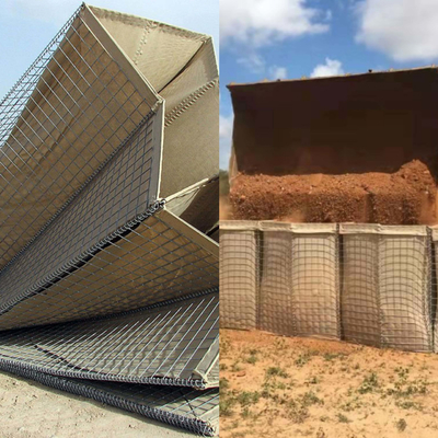 Hot Galvanized Tinggi Kekuatan Tarikan Galfan Pertahanan Barrier Blast Wall