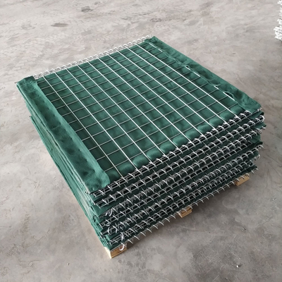 KN-10 5mm Galvanized Welding Square Hole Gaibon Pasir Dipenuhi Penghalang Pertahanan Untuk Kenya