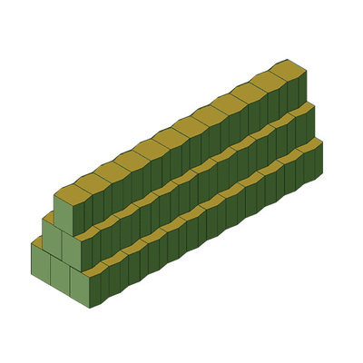 Anti rust Flood Control Las Hesco Barrier Gabion Box Untuk Defensive Barrier Pertahanan Tembok