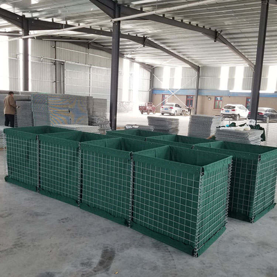 Galvanized Defensive Barrier Galfan Welded Gabion Lining Geotextile Cloth Untuk Pengendalian Banjir Pagar Pengendalian