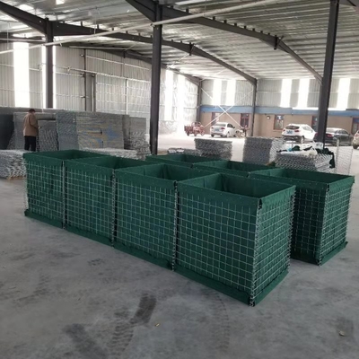 Galvanized Stackable Welded Gabion Box MIL 7 2.21m Hesco Penghalang untuk Militer Pertahanan Penghalang Perlindungan Banjir