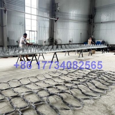 New Wire Mesh Netting Steel Tank Barrier Mesh Warfare Anti Tank Defensiver Barrier Wire Mesh Penghalang Tidak Terlihat Pagar