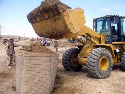 Anti Korosi Hot Dip Galvanized Pertahanan Penghalang Pasir Tembok Pelindung