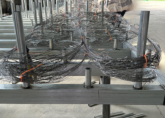 Jalur Intersepsi Keamanan Wire Mesh Penghalang Anti Tank