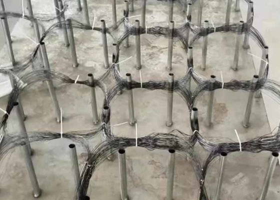 Penghalang Kawat Tangkap Pertahanan Perbatasan Anti Tank Track Wrapping Wire Mesh