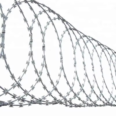 BTO-22 Razor Wire Untuk Ledakan Proof Mesh Gabion Container Anti Impact Hot Dip Dip Galvanized Pertahanan Penghalang
