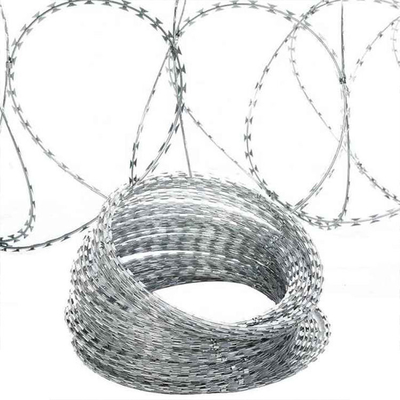 Grosir BTO-10 Razor Barbed Wire High Tensile Rolls Untuk Pengekang Aman Panel pagar kawat