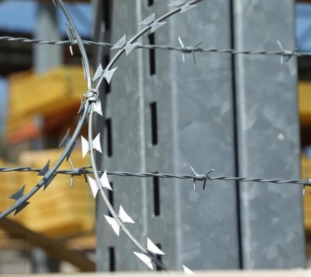 Hot Sale Cross Razor Barbed Wire Flat Wrap Razor Barbed Wire Dan Klip Razor Wire