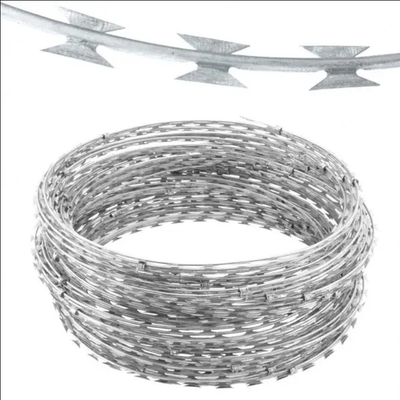 Pabrik Langsung Hot Dip Galvanized Steel Wire Mesh Pagar Karat-Buktinya Razor Barbed Wire BTO-22 Untuk Keamanan Untuk penjara