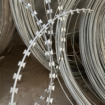 Hot Dip Galvanized Cbt65 Bto30 Bto-22 Roll Concertina Double Strand Razor Blade Barbed Wire