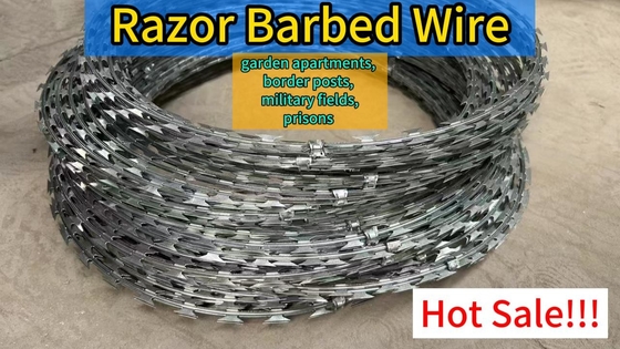 Produsen Pasokan 500mm Coil Diameter Concertina Razor Barbed Wire