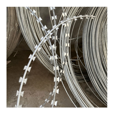 Hot Dip Galvanized Security Fencing Razor Barbed Wire Steel Wire Barbed Wire Coils