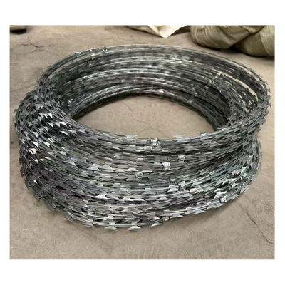 Hot Dip Galvanized Razor Blade Barbed Wire Bto-22 Concertina Double Strand Razor Wire Mesh