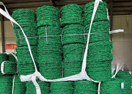 Single atau Double Strand Common Twisted Security Barbed Wire Fence Roll